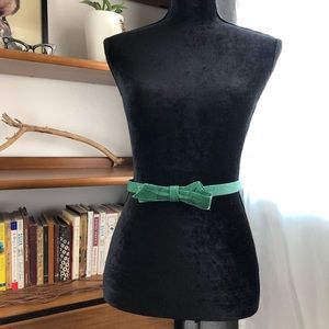 Anthropolgie Hyde Mint Leather Bow Belt Small